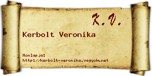 Kerbolt Veronika névjegykártya